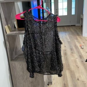 American eagle large floral see through blouse.
